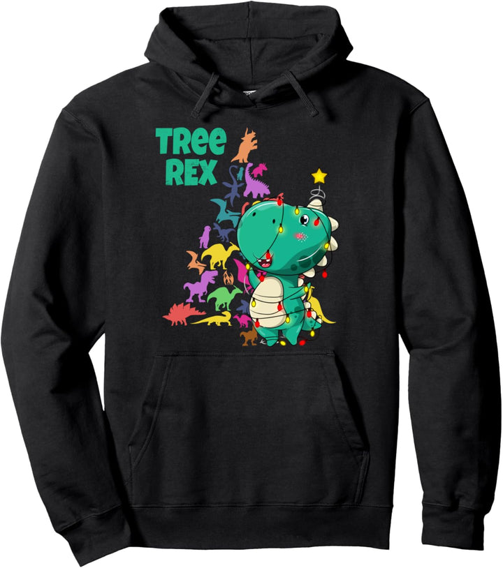 Kinder Weihnachtspyjama Dinosaurier Baum Rex Paläontologen Pullover Hoodie