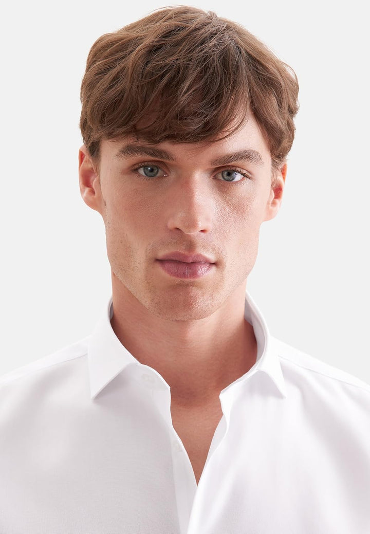 Seidensticker Herren Seidensticker Herren Business Hemd Shaped Fit – Bügelfreies Businesshemd, Weiss