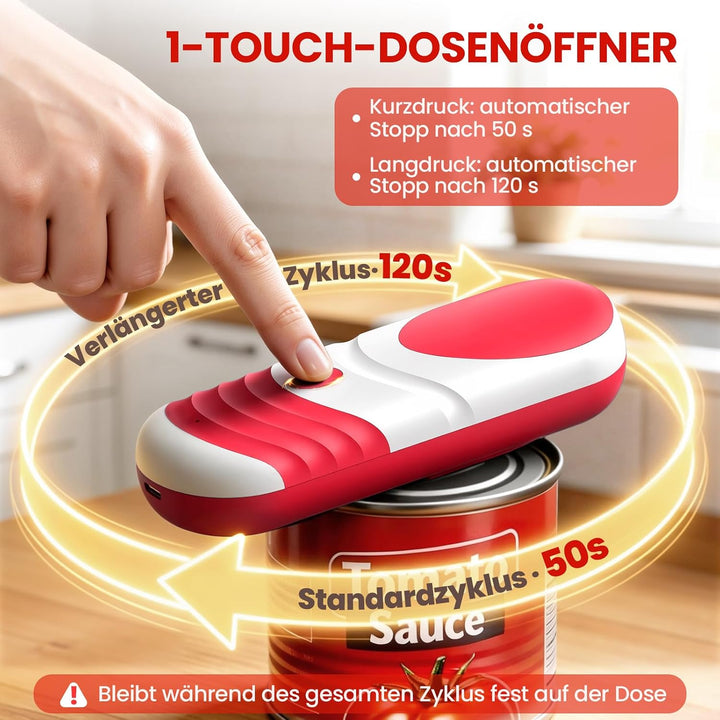 Dosenöffner Elektrisch Rot-weiss, Rot-weiss
