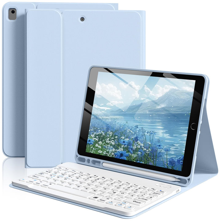 Tastatur Hülle für iPad 10.2 Zoll (9./8./7. Generation), für iPad Air 3rd / Pro 10.5, Magnetisch Abn