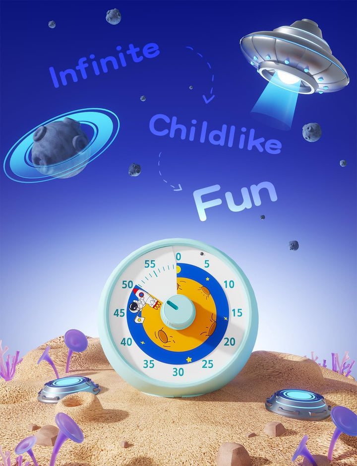 Visueller Timer für Kinder, 60-Minuten Countdown für Klassenzimmer Büro Küche, Schreibtisch Timer Ki