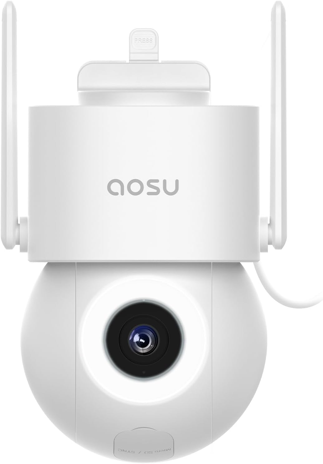 AOSU 3K 5MP Überwachungskamera Aussen,Kabel WLAN Kamera Outdoor Überwachung aussen Mit 400Lm Spotlig