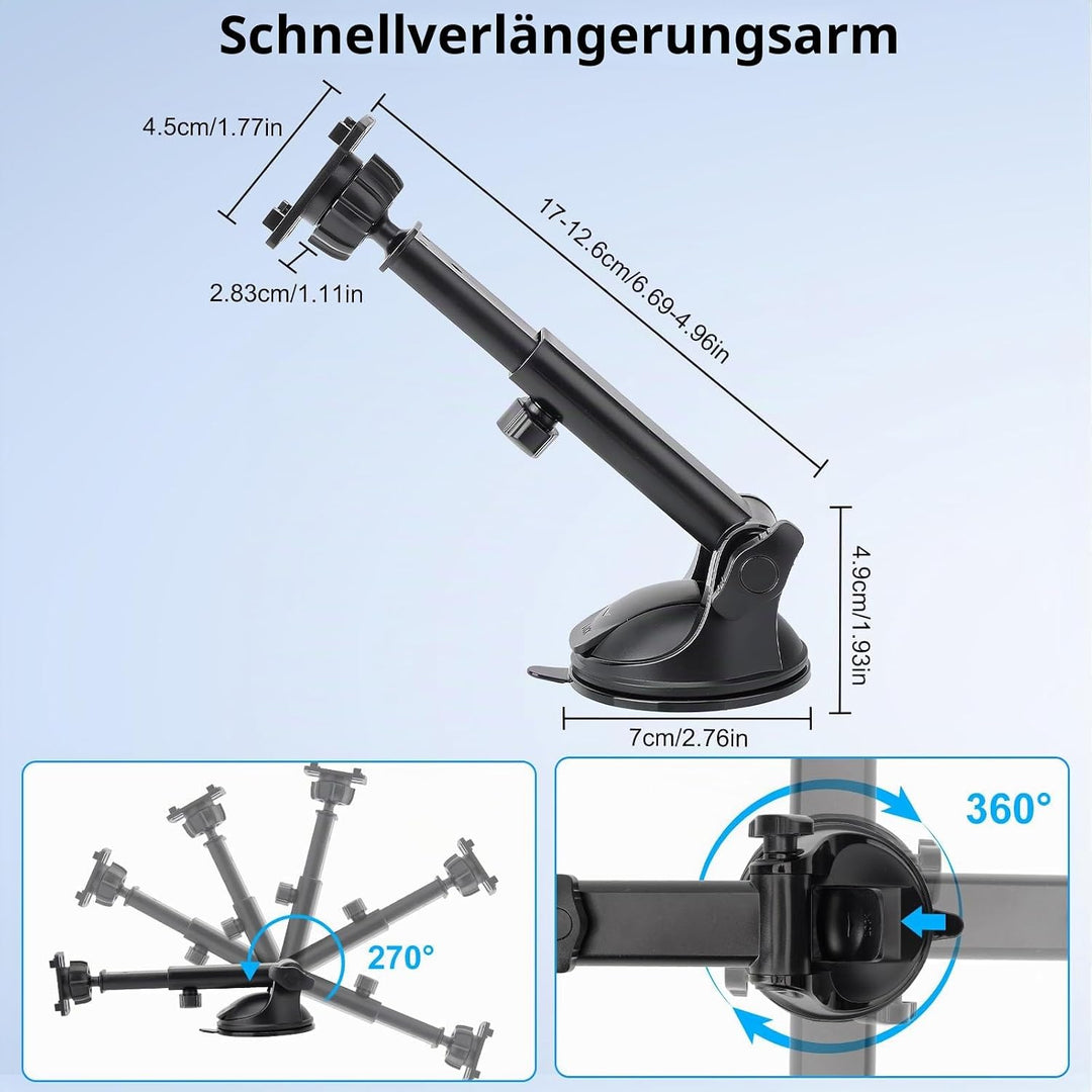 EEEKit 360°Saugnapfhalterung für tragbares CarPlay Display 7–10 Zoll, Ersatzhalterung für Armaturenb