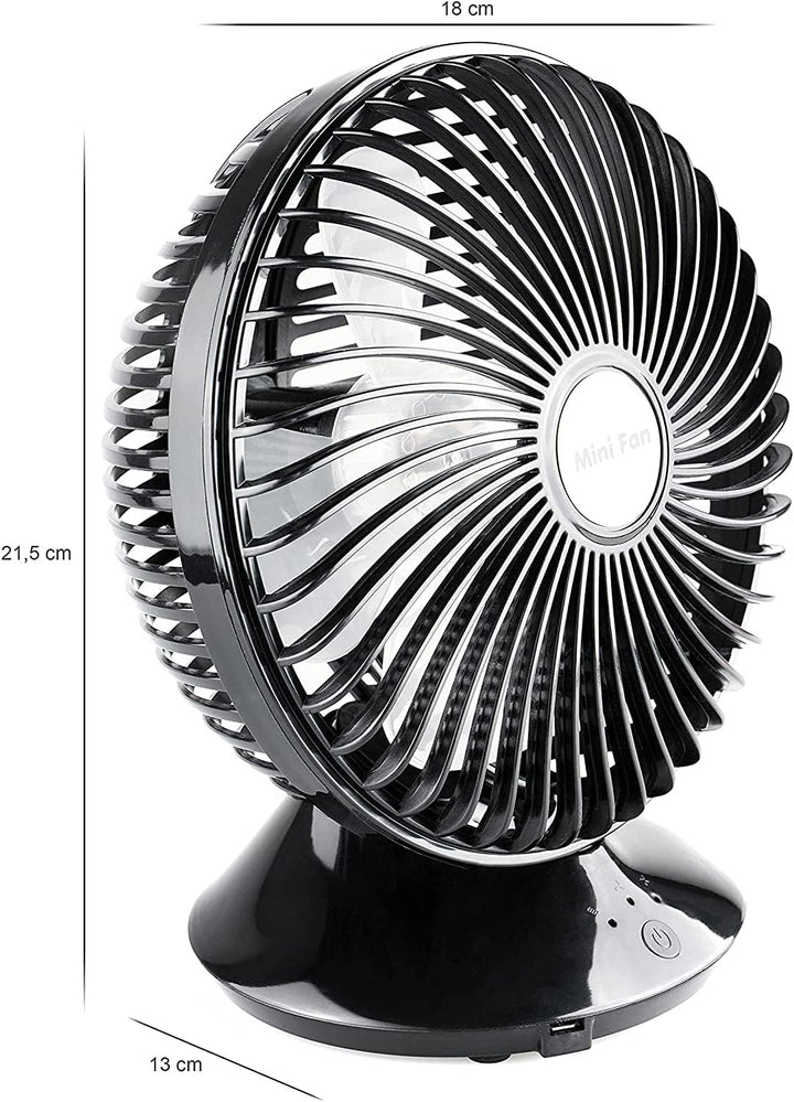 SK USB Tischventilator Standventilator Tisch Ventilator Stand Lüfter Fan für Schreibtisch und Büro,
