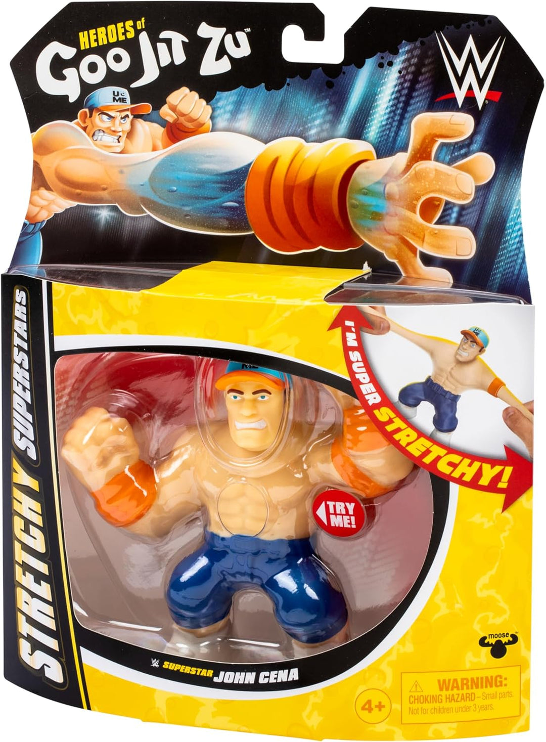 Dehnbare Figur - GOO JIT ZU WWE - John Cena - 11 cm - Elastische Textur - 3x dehnbar, John Cena