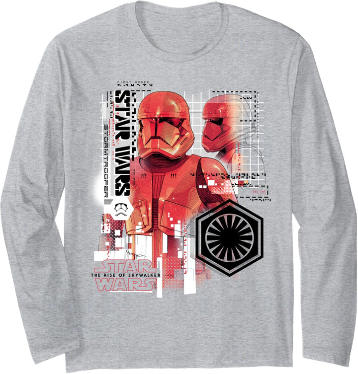 Star Wars: The Rise Of Skywalker Red Sith Schematic Logo Langarmshirt