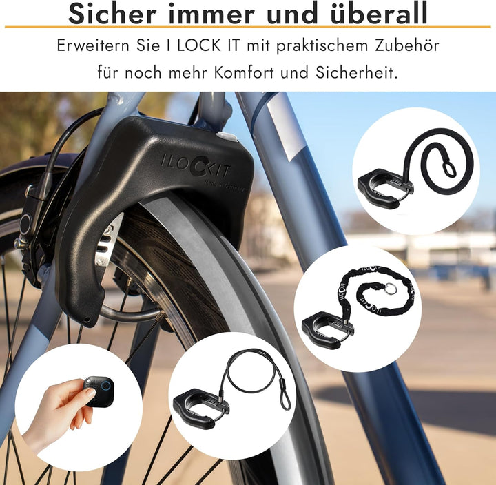 I LOCK IT+ Bluetooth Fahrradschloss mit Alarm | Smart Bike Lock with Alarm | Rahmenschloss per Handy