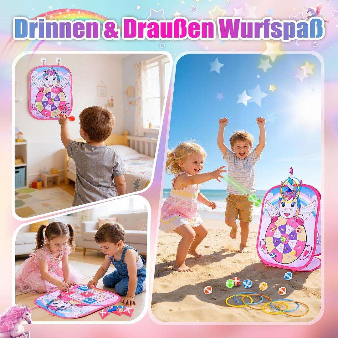 5-in-1 Ring Wurfspiel Dartscheibe Outdoor Garten Spiele Für Kinder, Gartenspielzeug Kinder Outdoor S