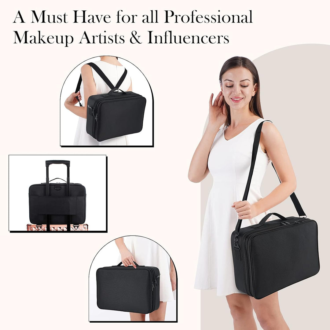 Joligrace Grosse Kosmetiktasche Schminktasche Reise Make up Tasche Kosmetikbeutel Make up Organizer