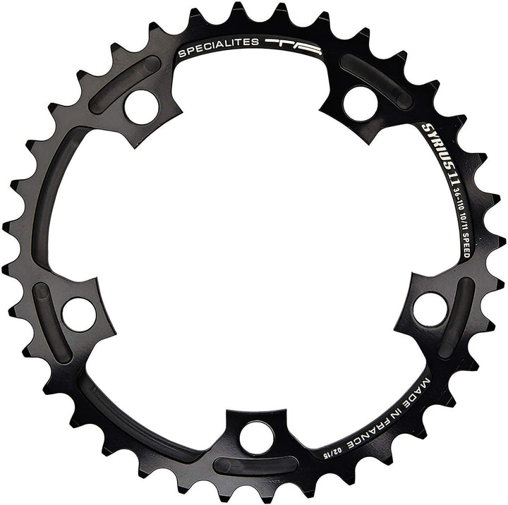 Spécialités TA Syrius 110pcd 10/11-Gang-Kettenblatt Inner 39T Schwarz, Inner 39T Schwarz