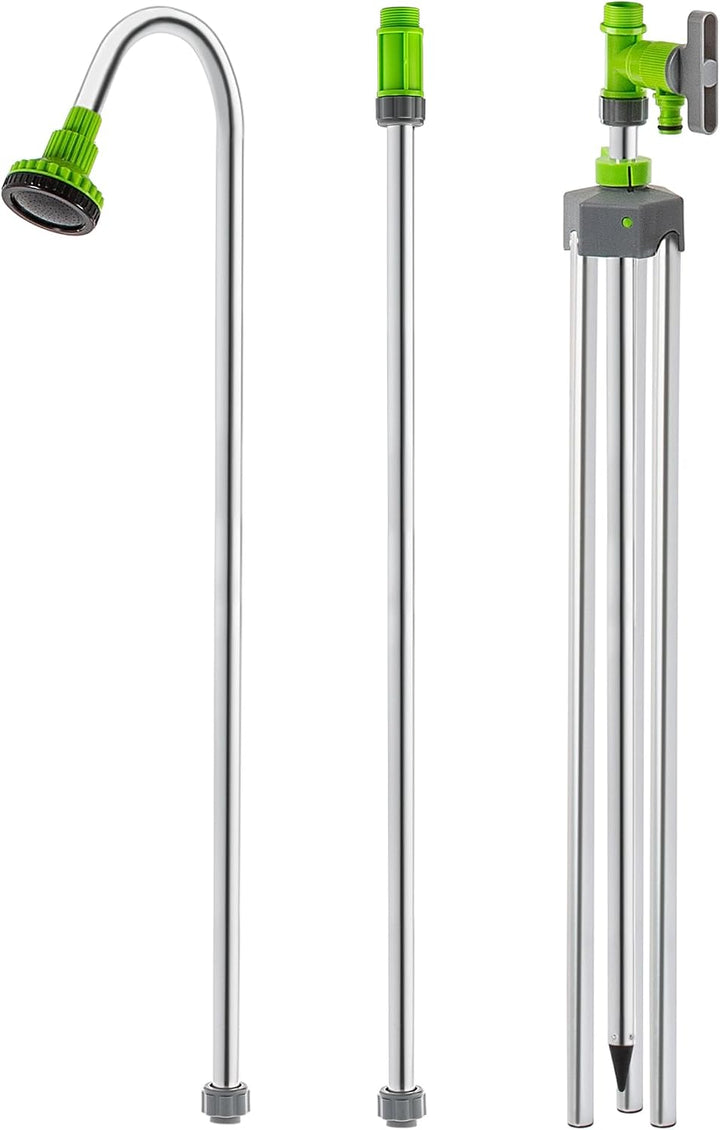 KADAX Gartendusche mit Verstellbarer Höhe, Aussendusche mit 1/2 Zoll Anschluss für Gartenschlauch, C