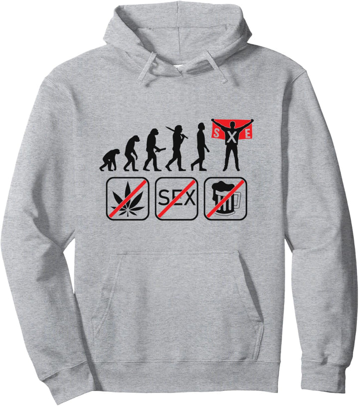 Vegan, gegen Drogen, Hardcore Punk Straight Edge Pullover Hoodie