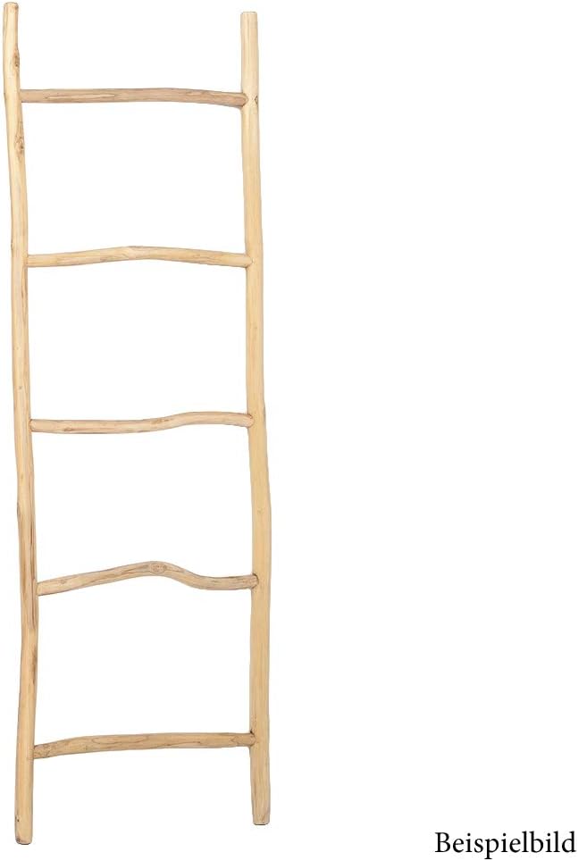 KEPALA Deko-Leiter 150 cm, Teak Handtuchhalter, Natural 150 cm Höhe, 150 cm Höhe