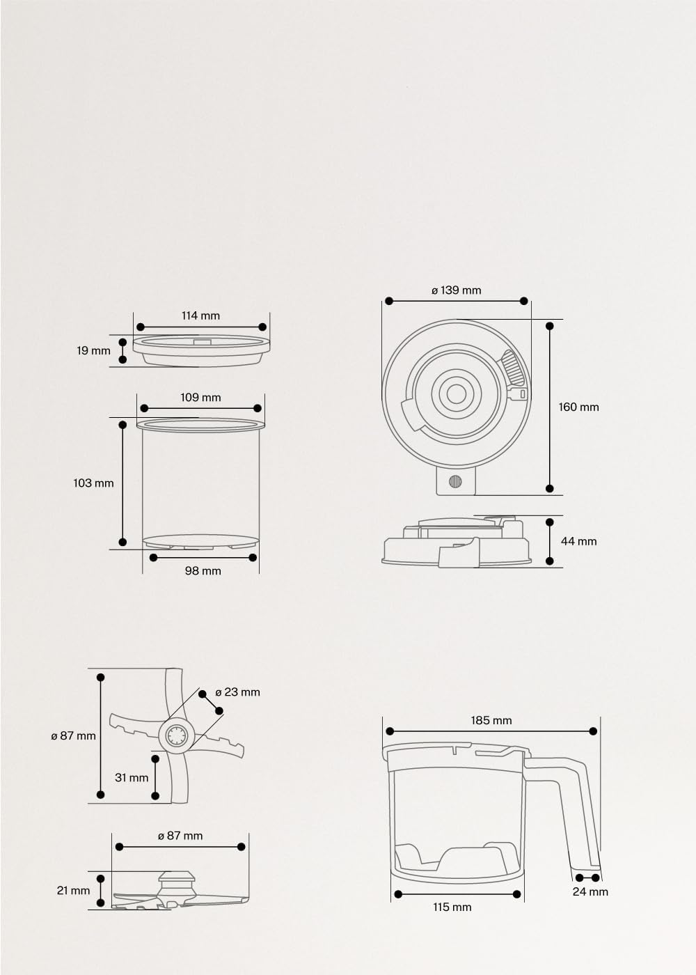 CREATE ICE CREAM MAKER STUDIO / Multifunktions-Eismaschine, 600 ml, 5 Behälter, Salbeigrün / Magnetv