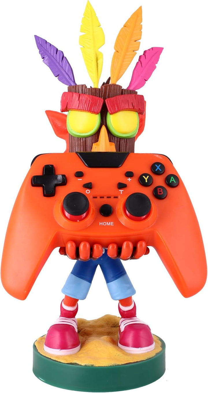 Cableguys Crash Bandicoot Crash Aku Aku Controller Halter &amp; Handy Ständer - Gaming Zubehör für Schre