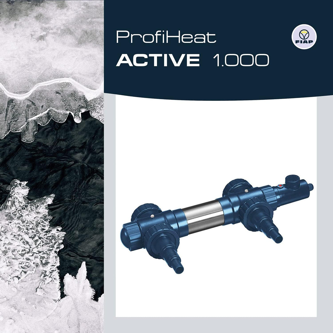 FIAP ProfiHeat Active 1.000 - Teichheizer - Edelstahl - Thermostat - Eisfreihalter - Gartenteich - K