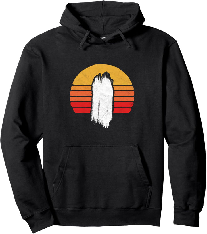 White Blaze Appalachian Trail Minimalist Sun Hiking 80s Vibe Pullover Hoodie