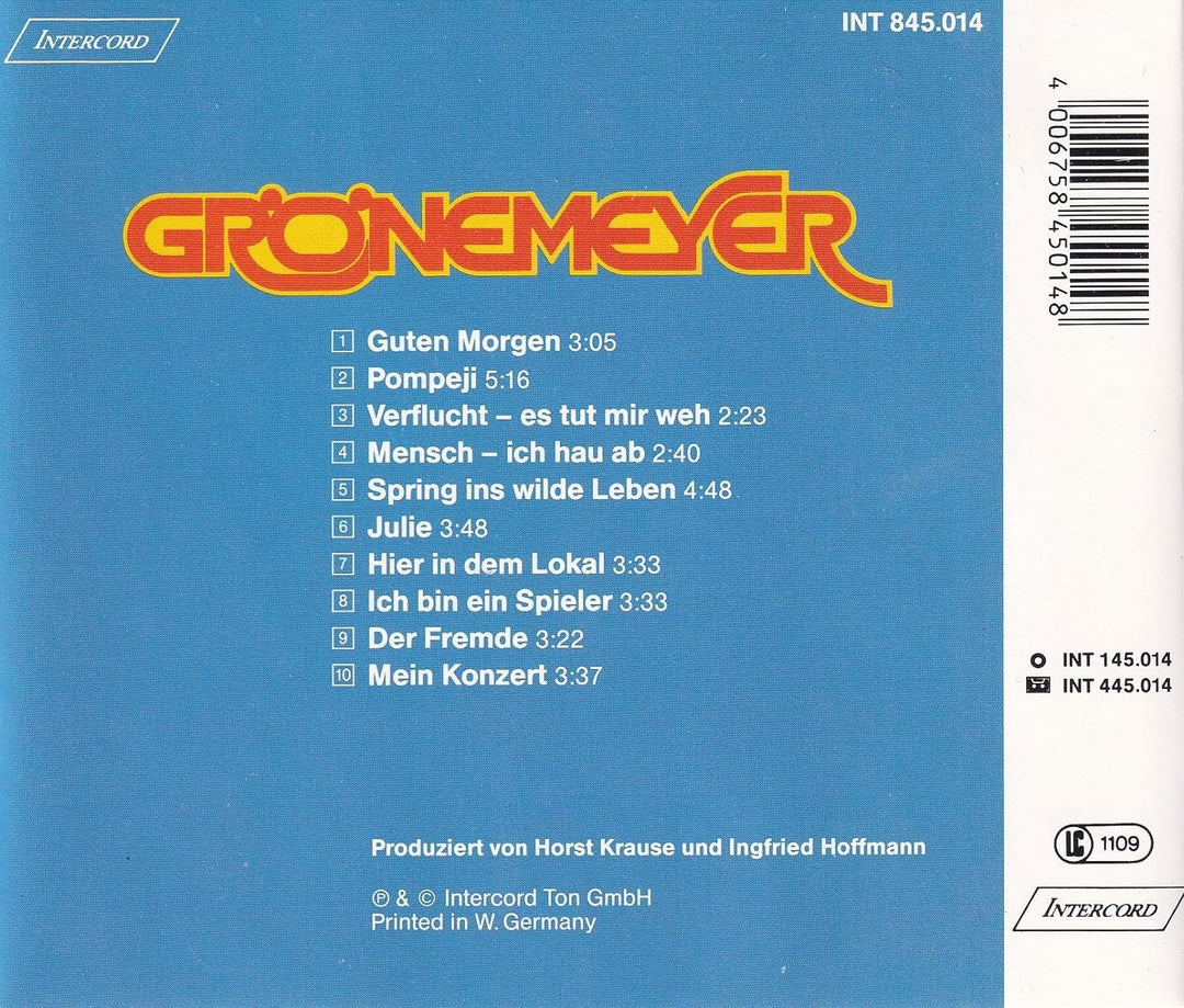 Grönemeyer (1979), Audio-CD