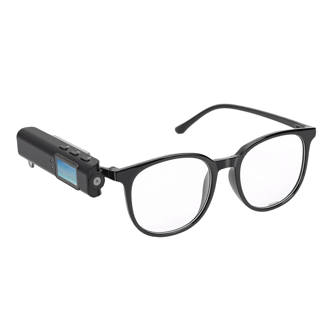 Clip-on-Kamera für Brillen, 2,7K 30fps HD 110° Weitwinkelbrille, FPV-Sportkamera mit 0,96-Zoll-Displ