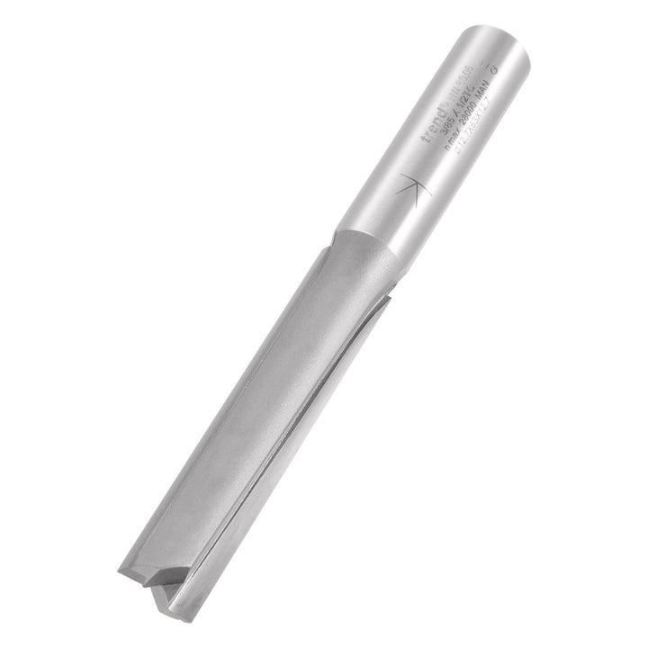Trend - Zwei Flöten cutter 12,7mm Durchmesser - 3/85X1/2TC Shank 1/2" x Diam 1/2" x Depth 2 7/16 ",