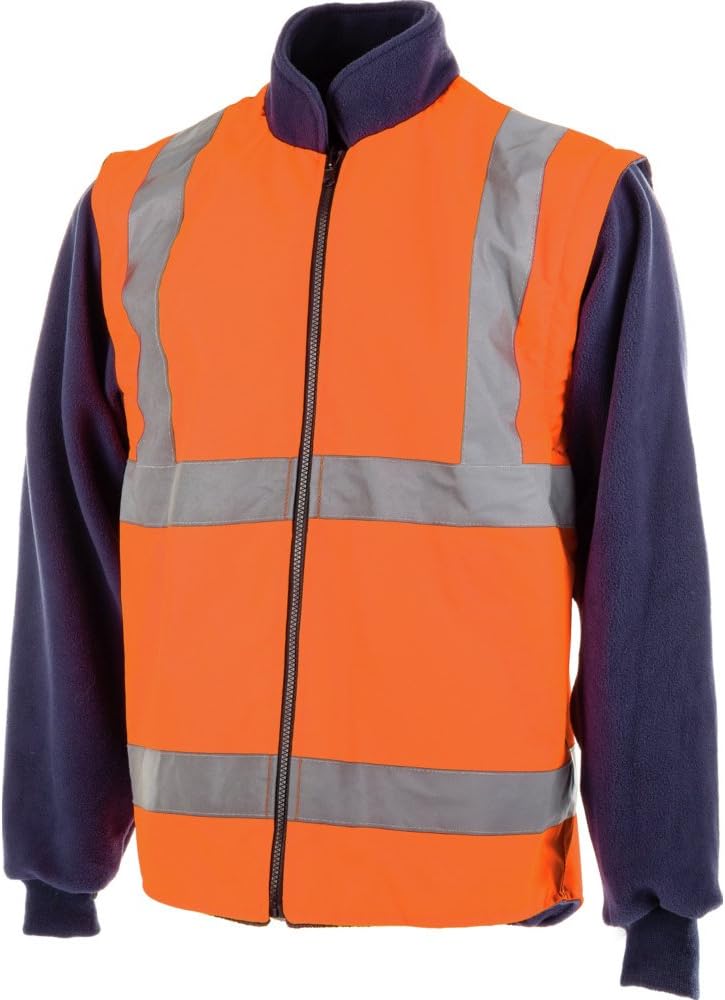 Portwest Zweifarbige Warnschutz-Verkehrs-Jacke, Grösse: XL, Farbe: Orange, S467ORRXL