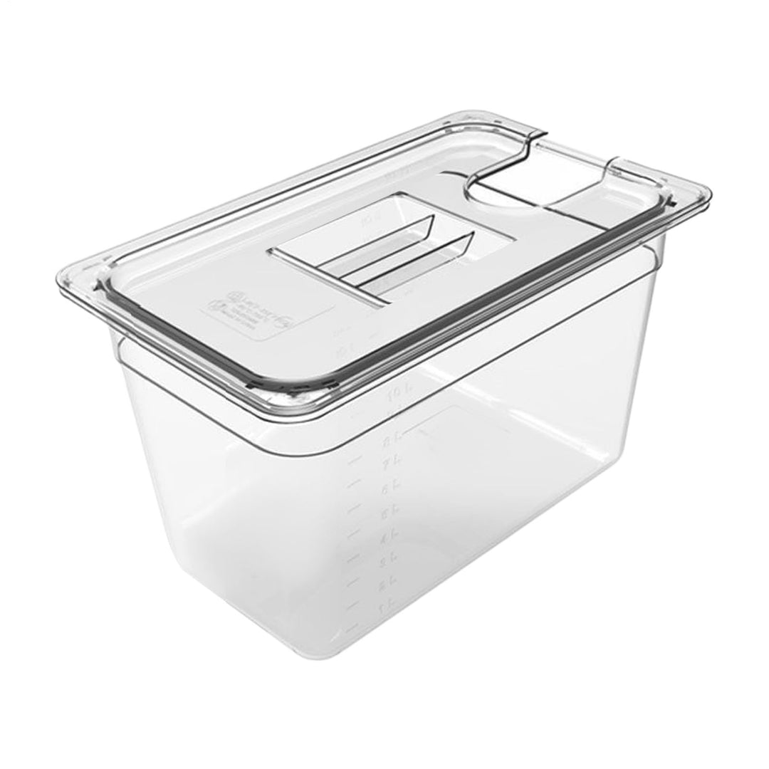 Sous-Vide-Behälter – Lebensmittelboxen mit Deckel, transparenter Aufbewahrungsbehälter, luftdichtes