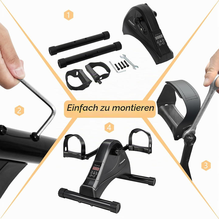 Pedaltrainer, Beintrainer für Zuhause, Leisem Motor, 6 Geschwindigkeitsstufen, Heimtrainer Senioren