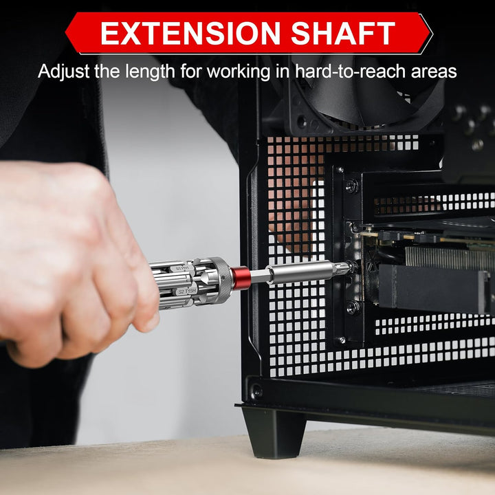Geschenke für Männer, JOREST 19 in 1 EDC Multibit Schraubendreher Set, Multitool Weihnachtsgeschenke