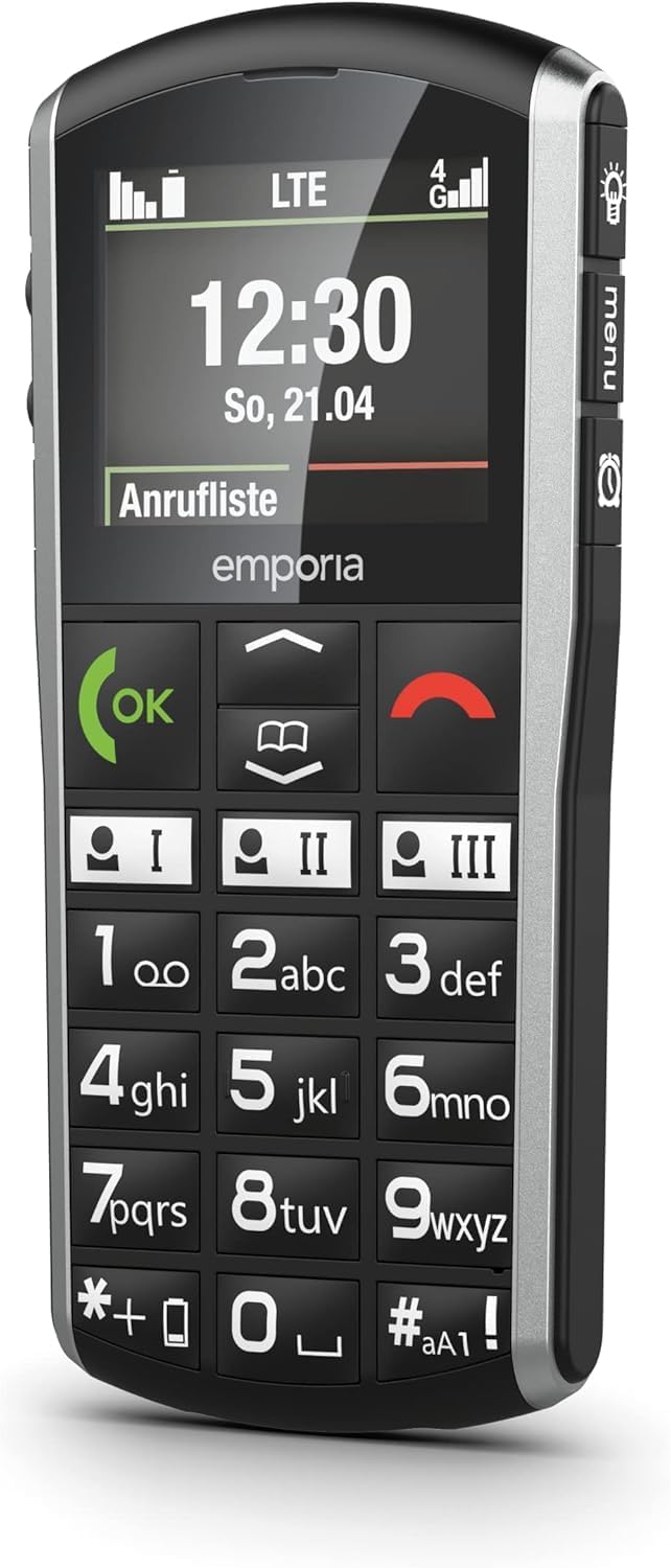 emporiaSIMPLYCITY-LTE, Tastenhandy ohne Vertrag, Mobiltelefon mit Notruftaste, Extra grosse Tasten,
