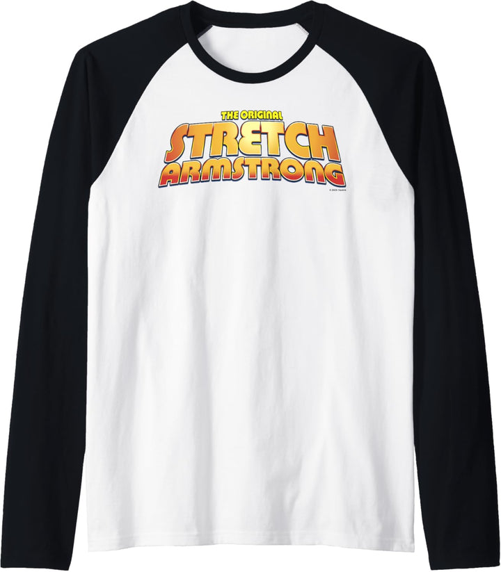 Stretch Armstrong The Original Vintage Retro Gradient Logo Raglan