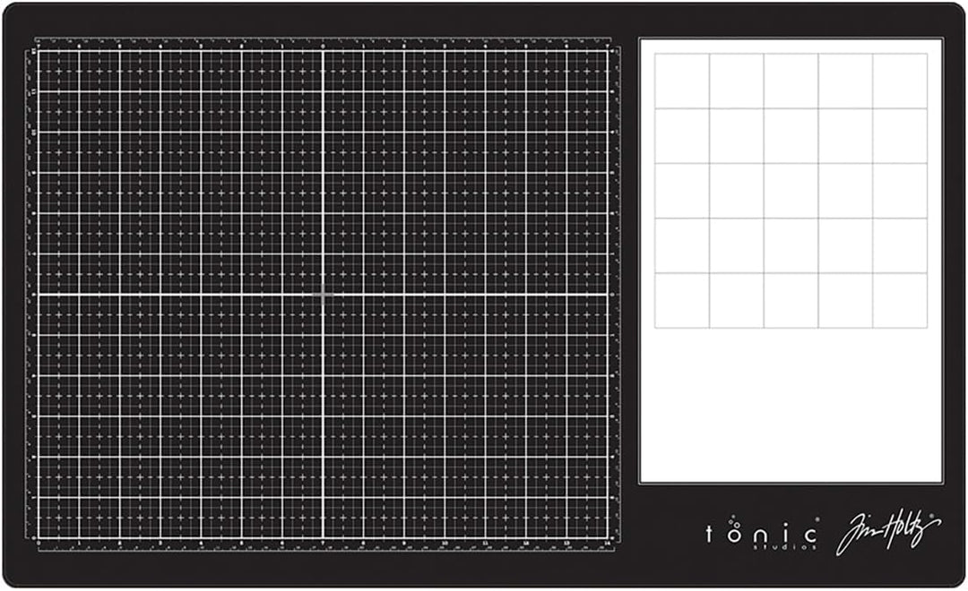Tim Holtz Glas-Medienunterlage, Schwarz 14 x 23 inches, 14 x 23 inches