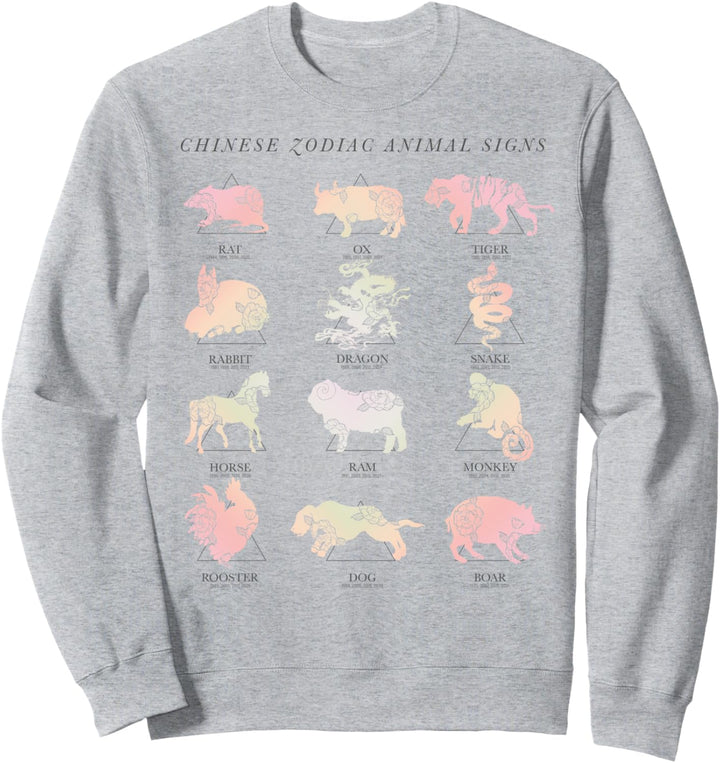 Trendy Zodiac Animal Signs Sweatshirt