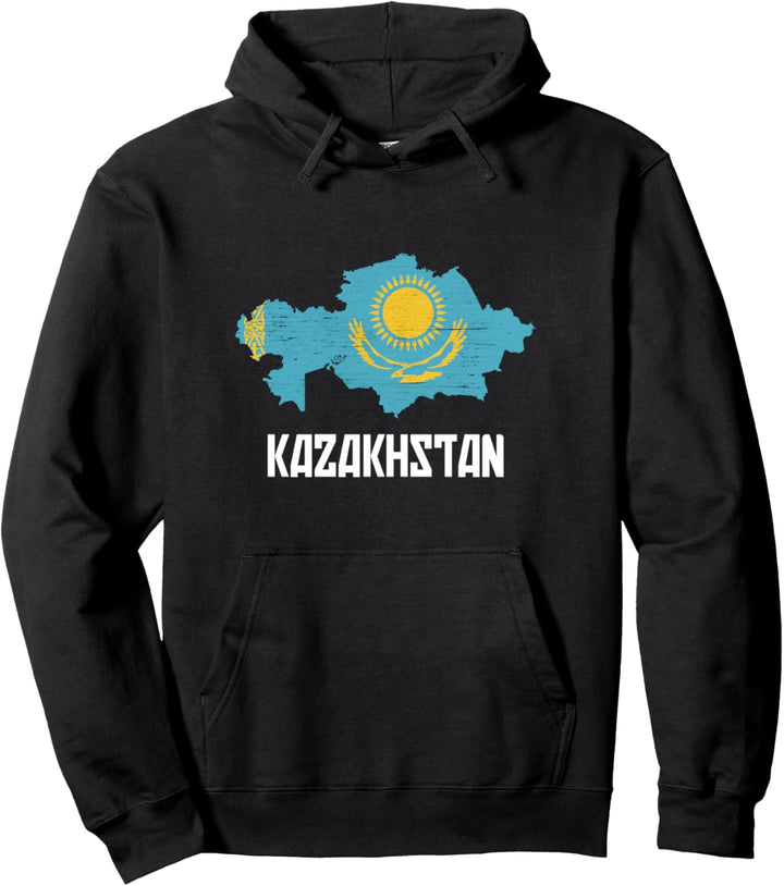 Republik Kasachstan Flagge Pullover Hoodie