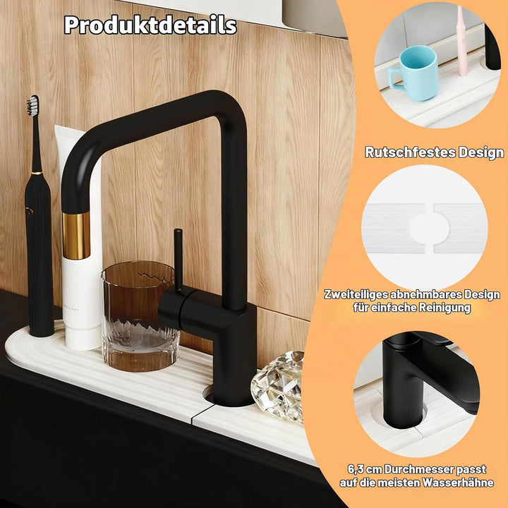 Wasserhahn Absorbierende Matte, Wasserabsorbierender Stein für Spüle, Stone Drying Mat Kitchen, Kies
