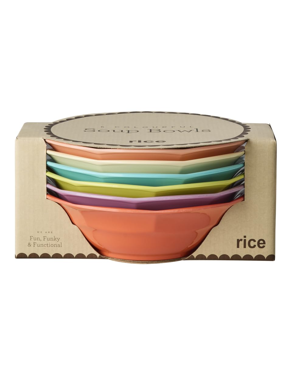 Rice Melamin Suppenteller uni 6er