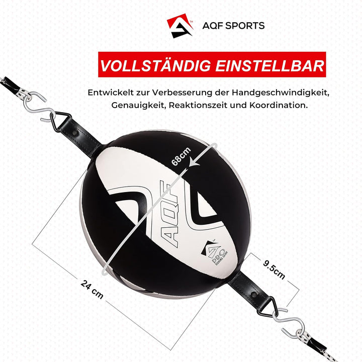 AQF Boxen Doppelendball Rex Leder Boxbirne Set MMA Punchingball Erwachsene Training Speedball Set Bl