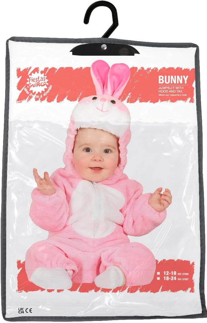 FIESTAS GUIRCA, S.L. Hase Kostüm rosa für Baby T-6/12 Monate