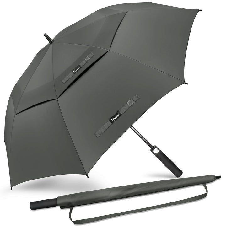 NINEMAX Regenschirm Gross Sturmfest,Golf Stockschirm Automatik Auf,L/XL/XXL Regenschirm für Herren D
