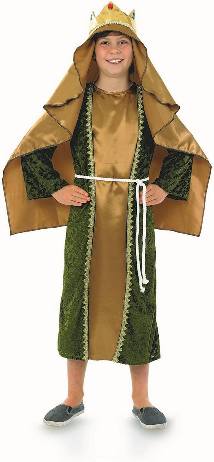 Fun Shack Sternsinger Kostüm Kinder, Festliches Halloween Kostüm Kinder, S S Gold, S Gold