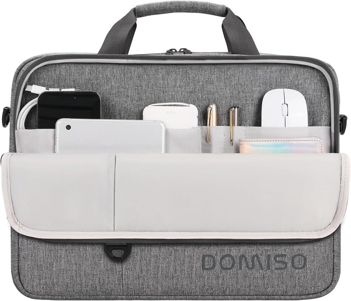 DOMISO 17 Zoll Laptop Tasche Aktentasche Schultertasche Business Wasserdicht Notebooktasche für 17-1