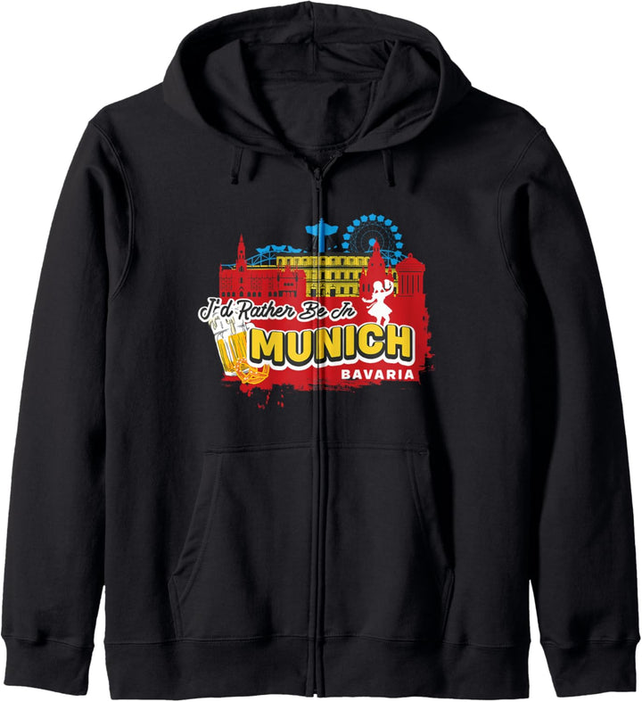 Ich wäre lieber in München Bayern - Lustiges Souvenir Kapuzenjacke