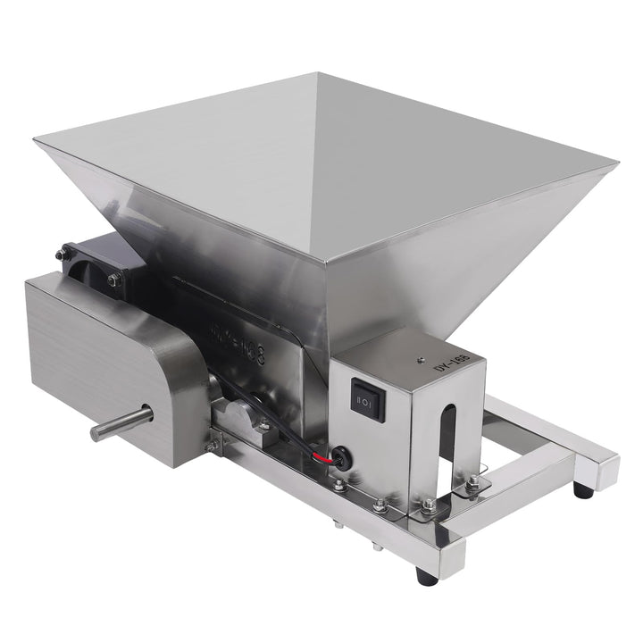Elektrische Obstmühle aus Edelstahl – Zerkleinerungsmaschine für Obst, Brot und Zucker – 60W Motor,