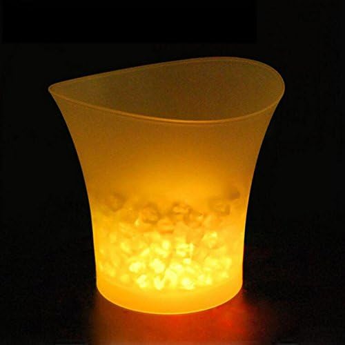 Smad Eimer, tragbare LED Eiskübel, 5L Eiskübel LED Eiswürfelbehälter, Sektkühler Getränkekühler Kühl