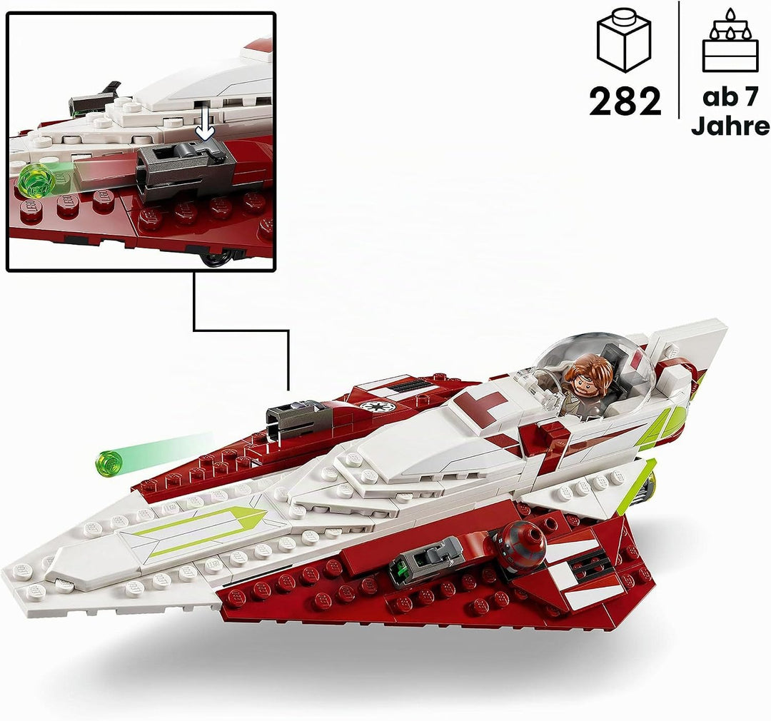 LEGO Star Wars Obi-Wan Kenobis Jedi Starfighter, Spielzeug zum Bauen mit Taun We &amp; Star Wars Clone T
