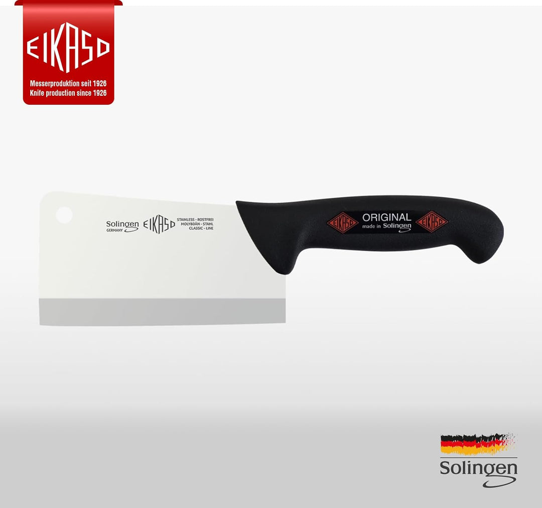 Solingen Eikaso Profi Hackbeil (16 cm mit kleinerem Griff) für Knochen und Fleisch, geeignet als Hac