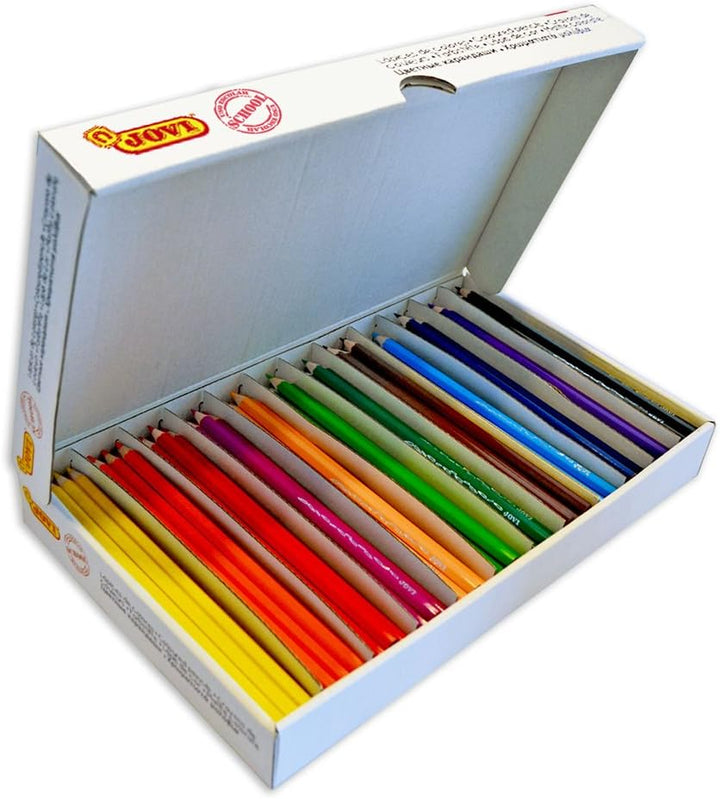 Jovi wirtschaftliche – Box mit 144 Buntstifte aus Holz, sortiert (739)