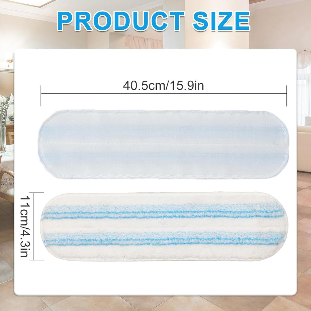 4 Stück Mikrofaser Ersatzbezug Kompatibel mit Vileda H2PrO Bodenwischer,Mikrofaser Bezug für Flachwi