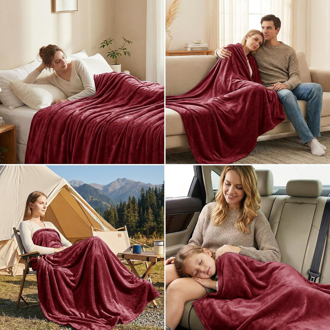 CozyLux Kuscheldecke Flauschig Decke 230x270 cm Dunkelrot, 230x270 cm Dunkelrot