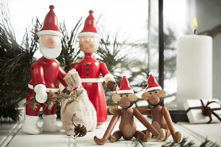 Kay Bojesen Weihnachtsfrau Figuren 19.5 cm Holzfiguren Originaldesign, rot, Weihnachtsfrau