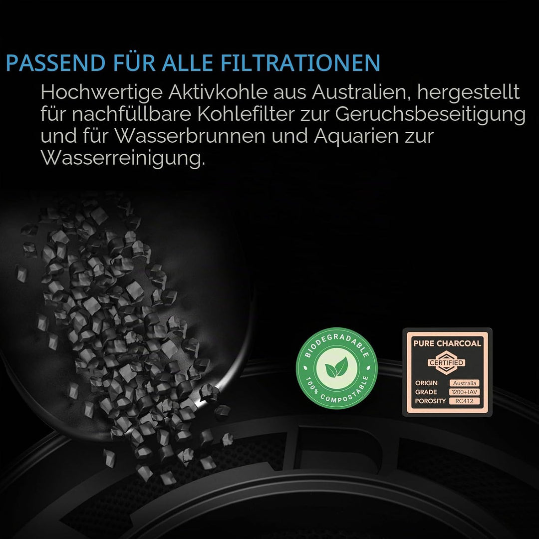 AC Infinity Premium Aktivkohle 14,4 kg – Australische Kohle zum Nachfüllen nachfüllbarer Aktivkohlef